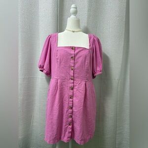 Old Navy women’s Pink Midi Dress XL Smocked, Coquette, Dollcore, Cottagecore